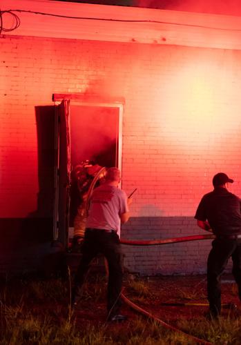 Photos: Firefighters battle blaze at McGhee Furniture Warehouse