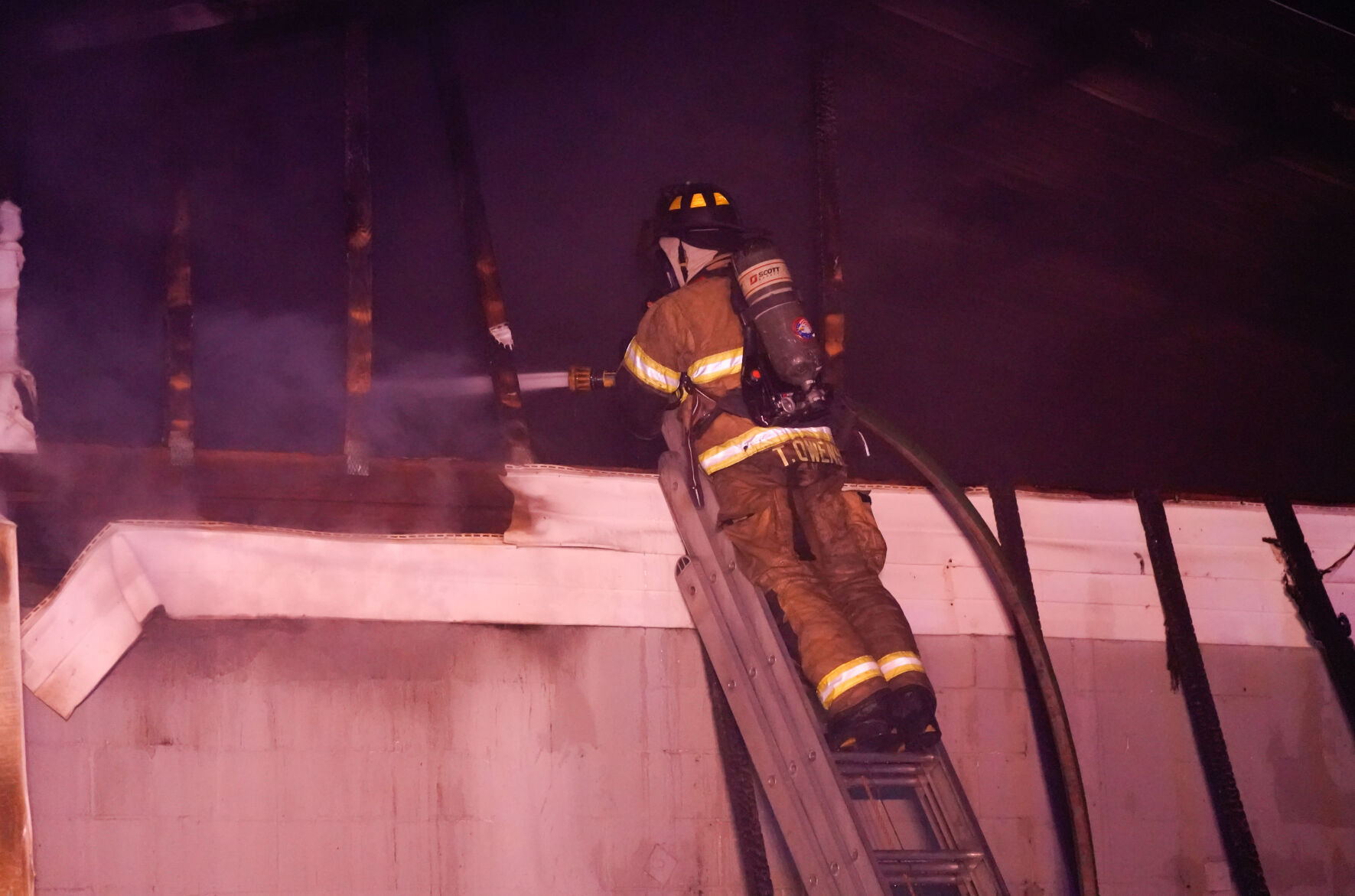 Photos: Firefighters battle blaze at McGhee Furniture Warehouse