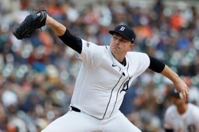 Left-handed pitcher Tarik Skubal of the Detroit Tigers will undergo surgery to remove loose bodies in his left elbow, the Major League Baseball club announced
