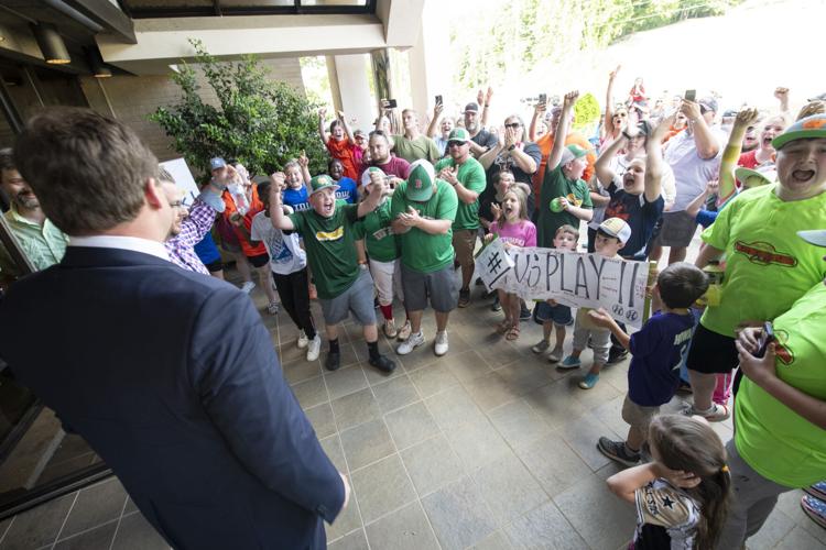 PHOTOS: Children, parents protest for kids to play ball