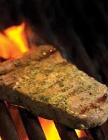Grilled Tuna with lime-tarragon butter