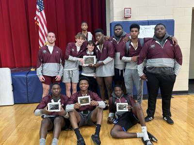 Ben Russell wrestling wins dual championship