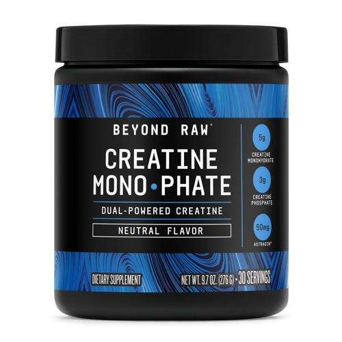 Beyond Raw Creatine MonoPhate from GNC combines creatine monohydrate and creatine phosphate with AstraGin to support strength gains and fast, usable energy for high intensity training. (PRNewsfoto/GNC)
