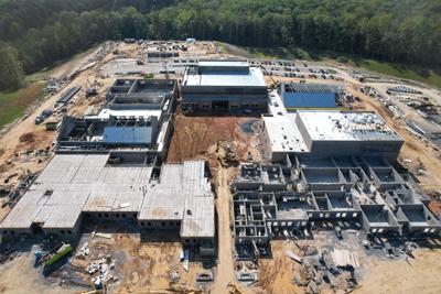 Rooms enclosed as high school, middle school nears completion