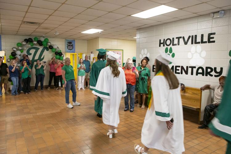 PHOTOS: Holtville High seniors walk through elementary, middle and high schools