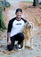 Nick Kime and his dog, Riley