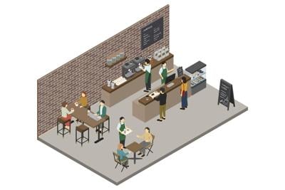 Many coffee shops today seem to be aesthetically divorced from time and place.