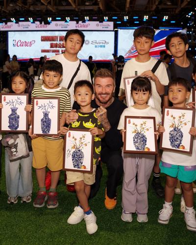 Following his participation in the Impact Week last year, Sands Global Ambassador Sir David Beckham engages with families from Macao’s social service organisations, including the Macau Tung Sin Tong Charitable Society, the Macao Federation of Trade Unio...