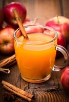 Fresh apple cider with cinnamon