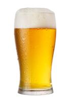 glass of beer isolated on white background