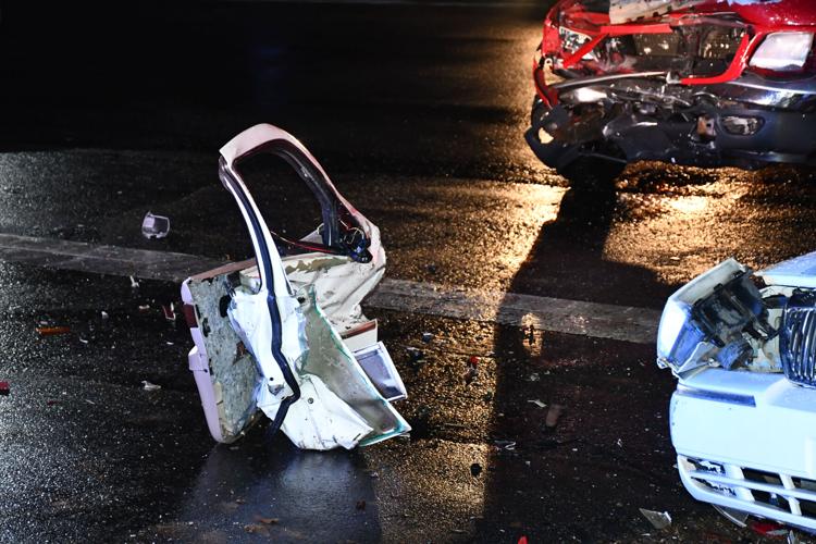 One injured, two flee on foot in literal hit-and-run