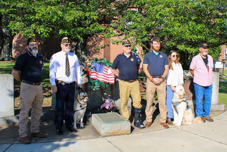 Post 143 lays Memorial Day wreath on courthouse steps