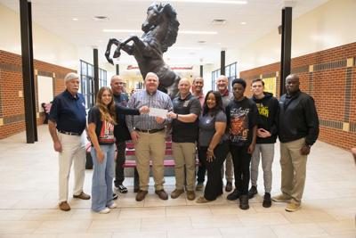 Stanhope Elmore JROTC getting obstacle course, climbing tower