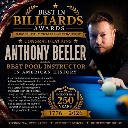 Anthony Beeler - Best Pool Instructor in American History