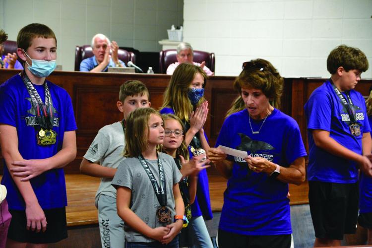 City council recognizes Tiger Sharks for 2021 winning season