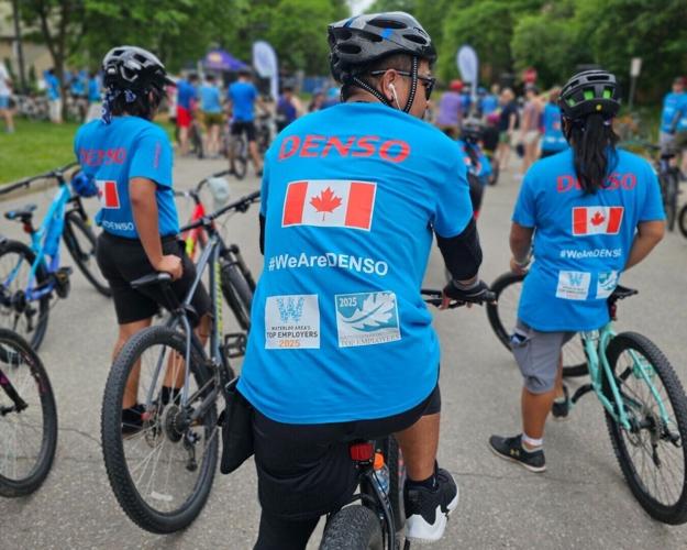 DENSO Manufacturing Canada, Inc., team members at the 2025 Tour de Guelph.