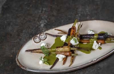 Roasted Carrots with a Chermoula Sauce