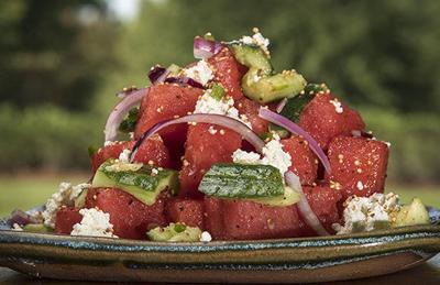 Watermelon & Cucumber Salad