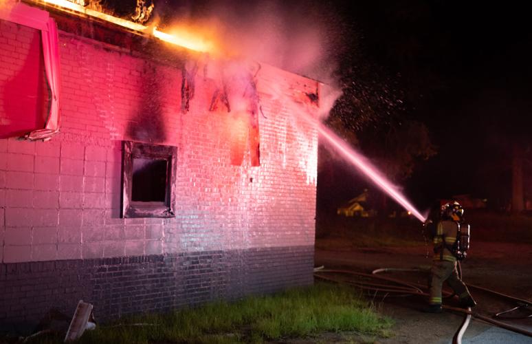 Photos: Firefighters battle blaze at McGhee Furniture Warehouse