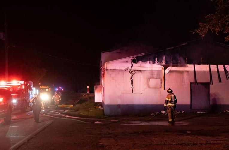 Photos: Firefighters battle blaze at McGhee Furniture Warehouse