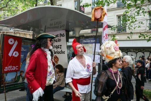 Some demonstrators turned out in historical costume to make their point