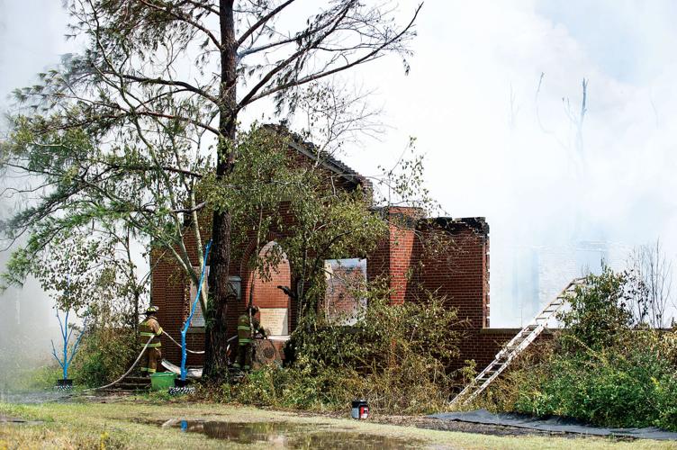 PHOTOS: Old Camp Hill School destroyed by fire