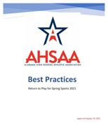Best Practices Return to Spring Sports 2020-21