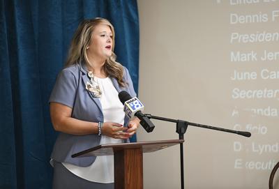 Cliff Williams / TPI Ivy Creek Healthcare COO Amanda Hannon explained some of the grant funding the system received for the Elmore Community Hospital. The grants were to aid in improving rural healthcare.