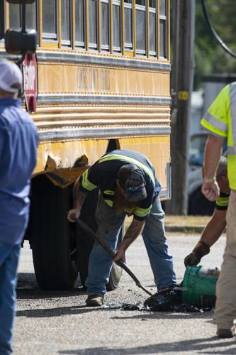 PHOTOS: Collision between car and Elmore County school bus