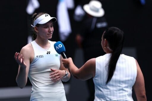 Elena Rybakina after her win over Iga Swiatek
