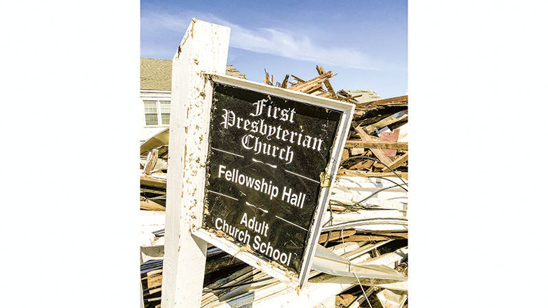 First Presbyterian Church plans groundbreaking this summer and same look before tornado