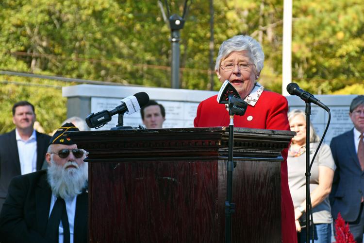 PHOTOS: Gov. Kay Ivey dedicates veterans wall in Sylacauga