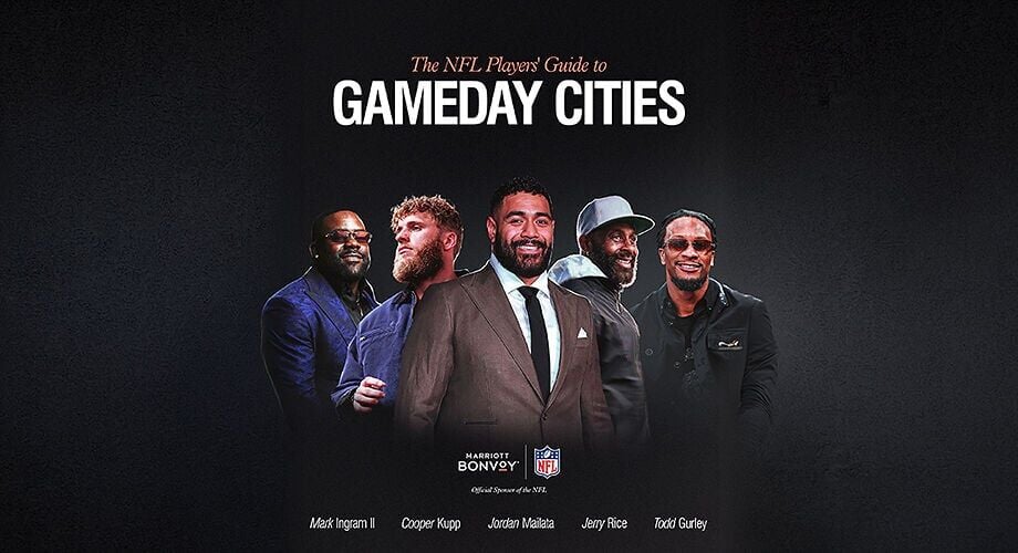 Marriott Bonvoy and the NFL will unveil a new season-long campaign featuring 37 player-curated City Guides that showcase insider recommendations from NFL stars across every NFL host city.