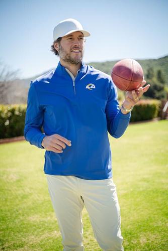 Matthew Stafford wearing the Johnnie-O NFL Collection.