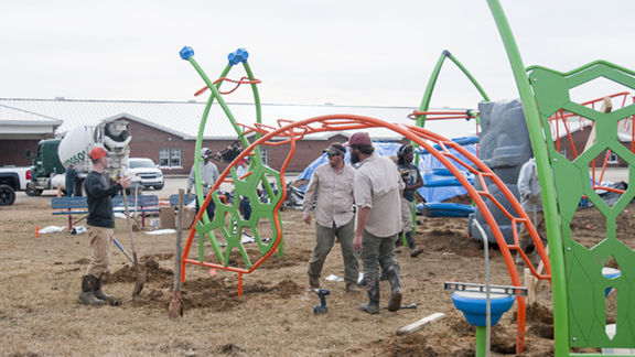 Versatile play park built by community