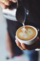 coffee latte art in coffee shop