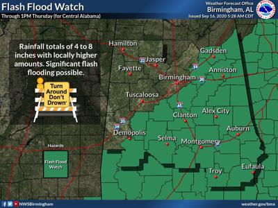 Hurricane to bring heavy rain to area; counties under flash flood watch