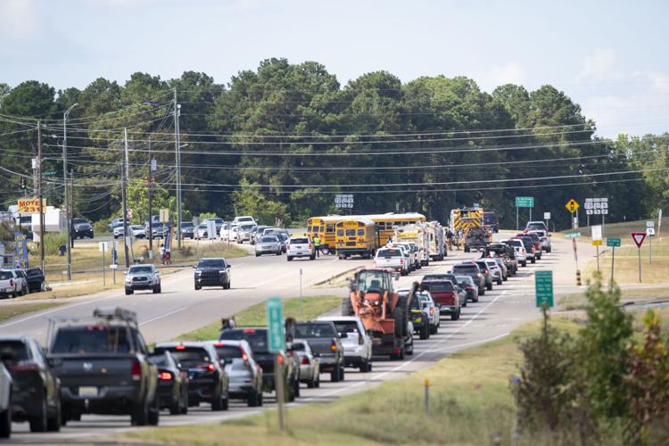 PHOTOS: Collision between car and Elmore County school bus