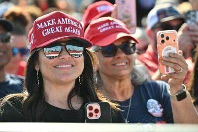 Supporters in Corpus Christi, Texas take pictures at a recent rally by US President Donald Trump, whose agenda is at stake in November's midterm elections