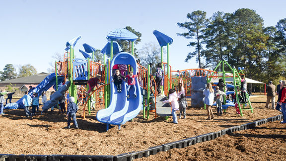 Versatile play park built by community