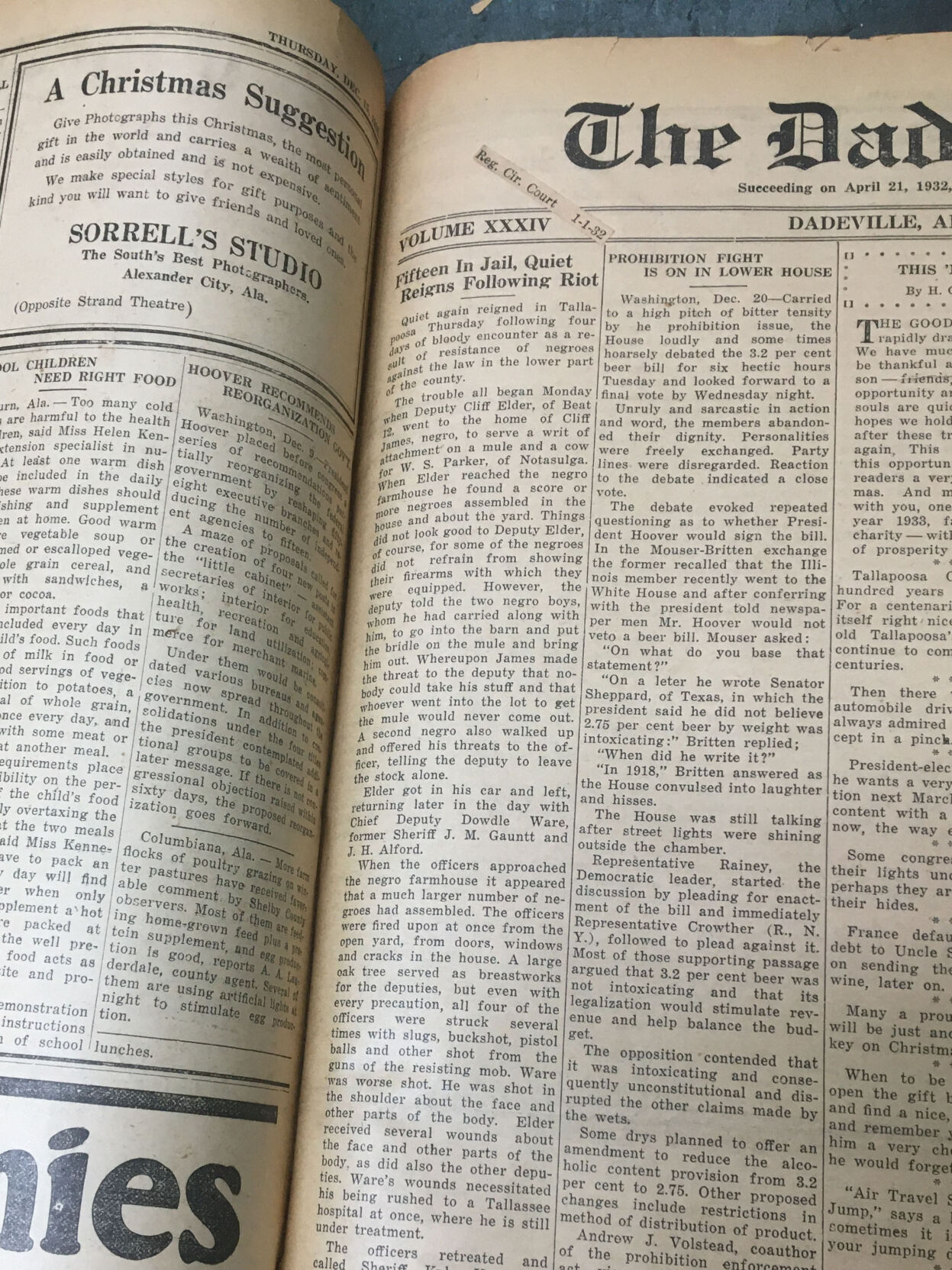 Local coverage of The Share Croppers Union