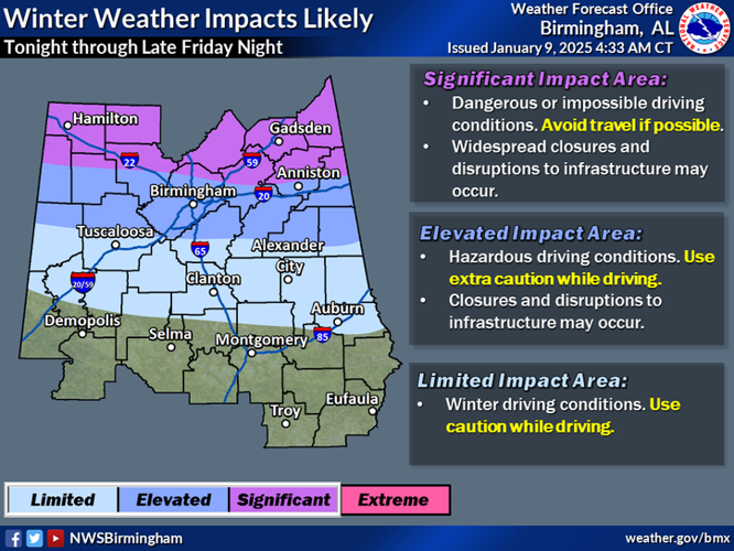 Elmore County to be under winter weather advisory