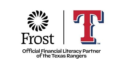 Frost Bank and Texas Rangers lockup logo