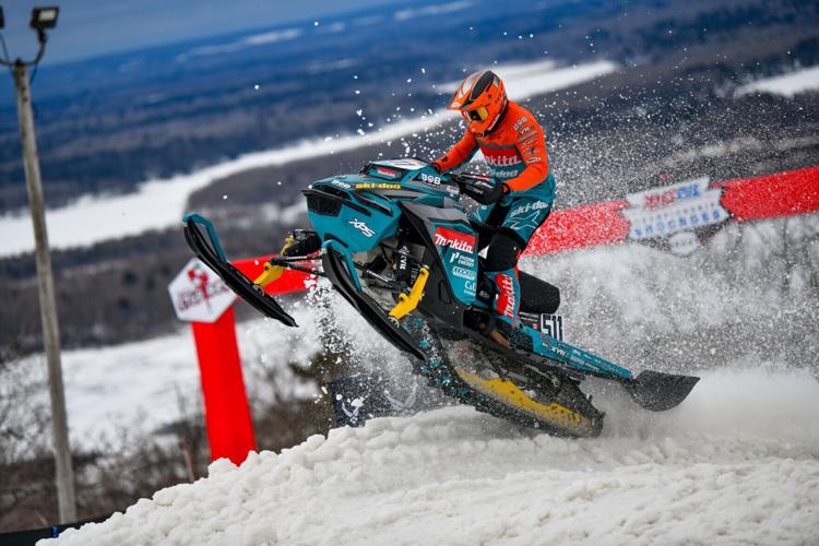 Jordan Lebel, Ski-Doo pro racer, claimed Saturday’s win in dominant fashion at the Duluth Snocross National. (CNW Group/BRP Inc.)