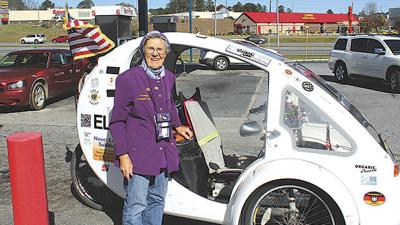 73-year-old German immigrant makes stop in Alex City on her 2-year trek across the country