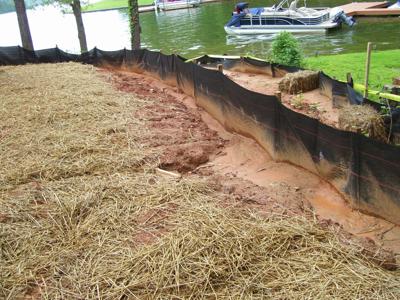 Protect the lake during construction