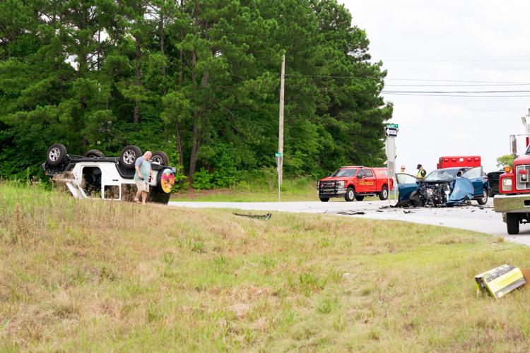 PHOTOS: Roll-over collision on 280 and Dean Rd