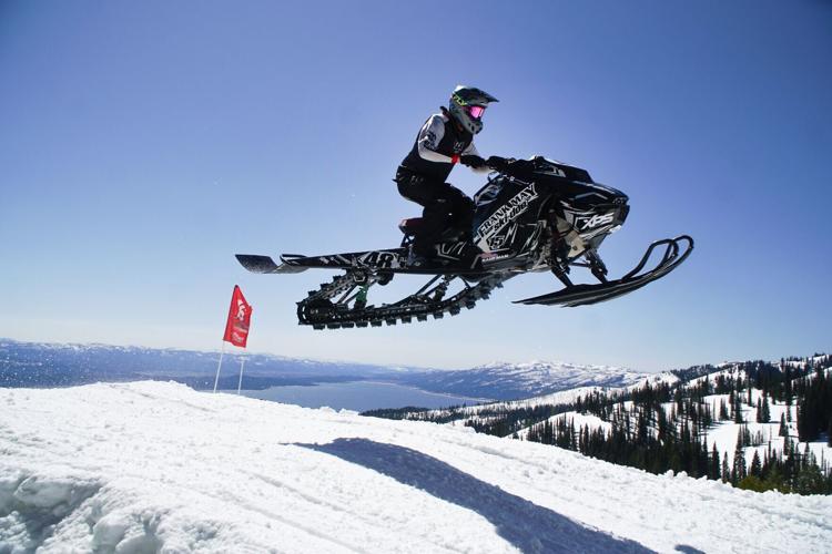 Elite snowmobile racers tackle the RMSHA Peak Pursuit Hillclimb at Tamarack Resort for two weekends in a row.