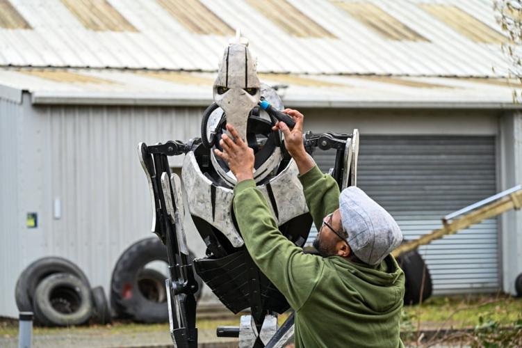 Dad who woke from coma with new art skills builds life-sized General Grievous model