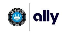 Charlotte FC x Ally Financial partnership logo lockup